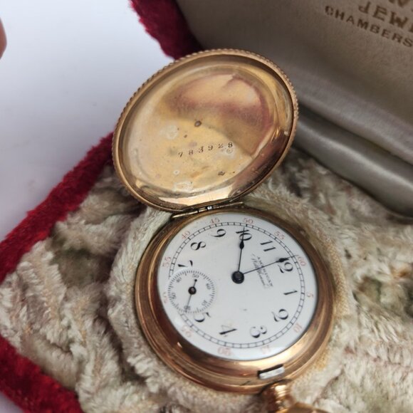 1900 American Waltham Seaside Model 1891 0s Crescent 20Y Case Pocket Watch Runs - Picture 8 of 16